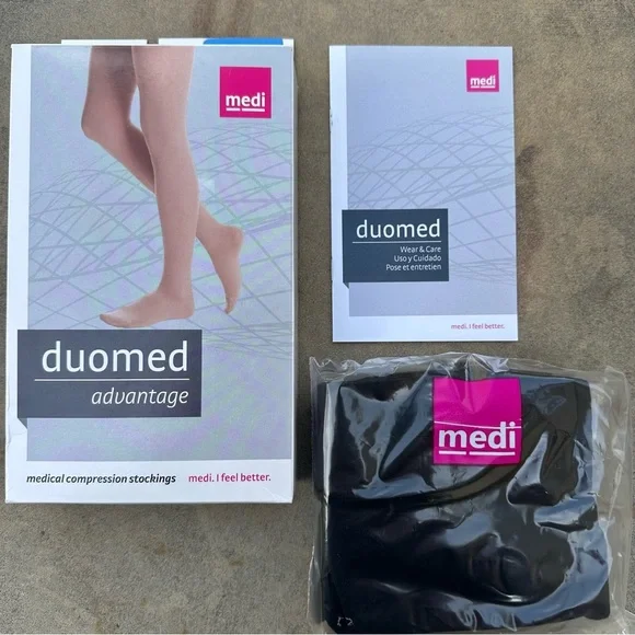 Duomed Advantage 15-20 MmHg Thigh High Compression Stockings - Closed Toe, Opaque Support